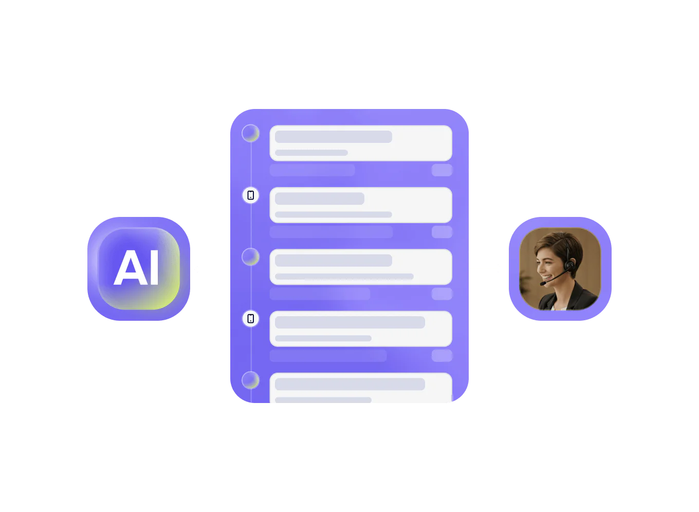 Customer and agent AI working together