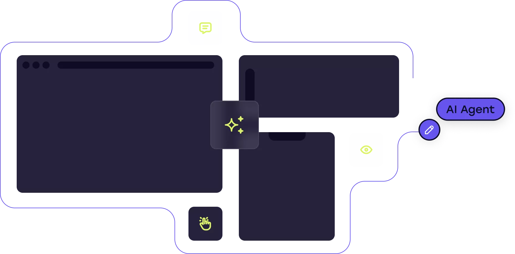 Window wireframes with cobrowse components