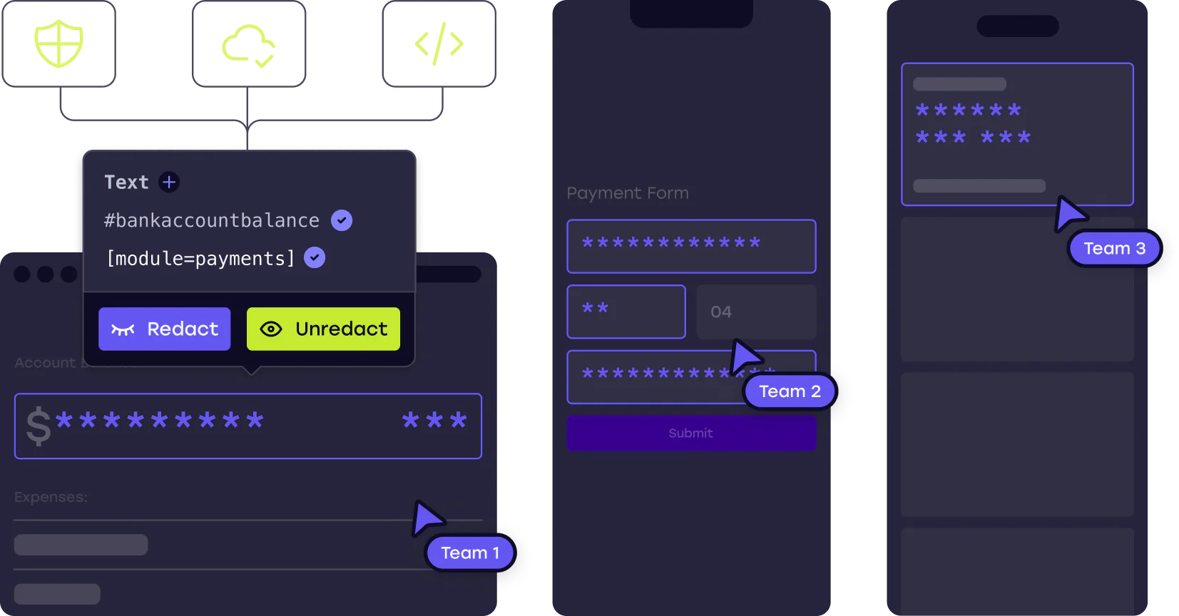 Window wireframes with cobrowse components