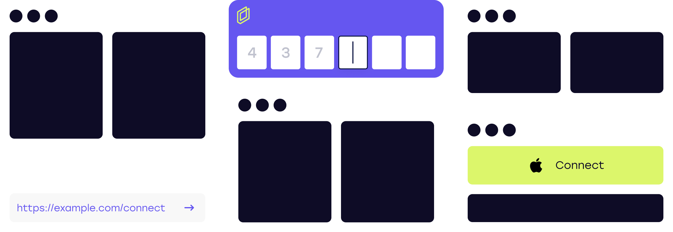 Window wireframes with cobrowse components